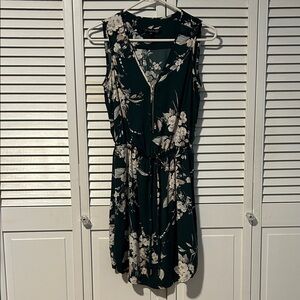 Floral Sleeveless Dress - Green